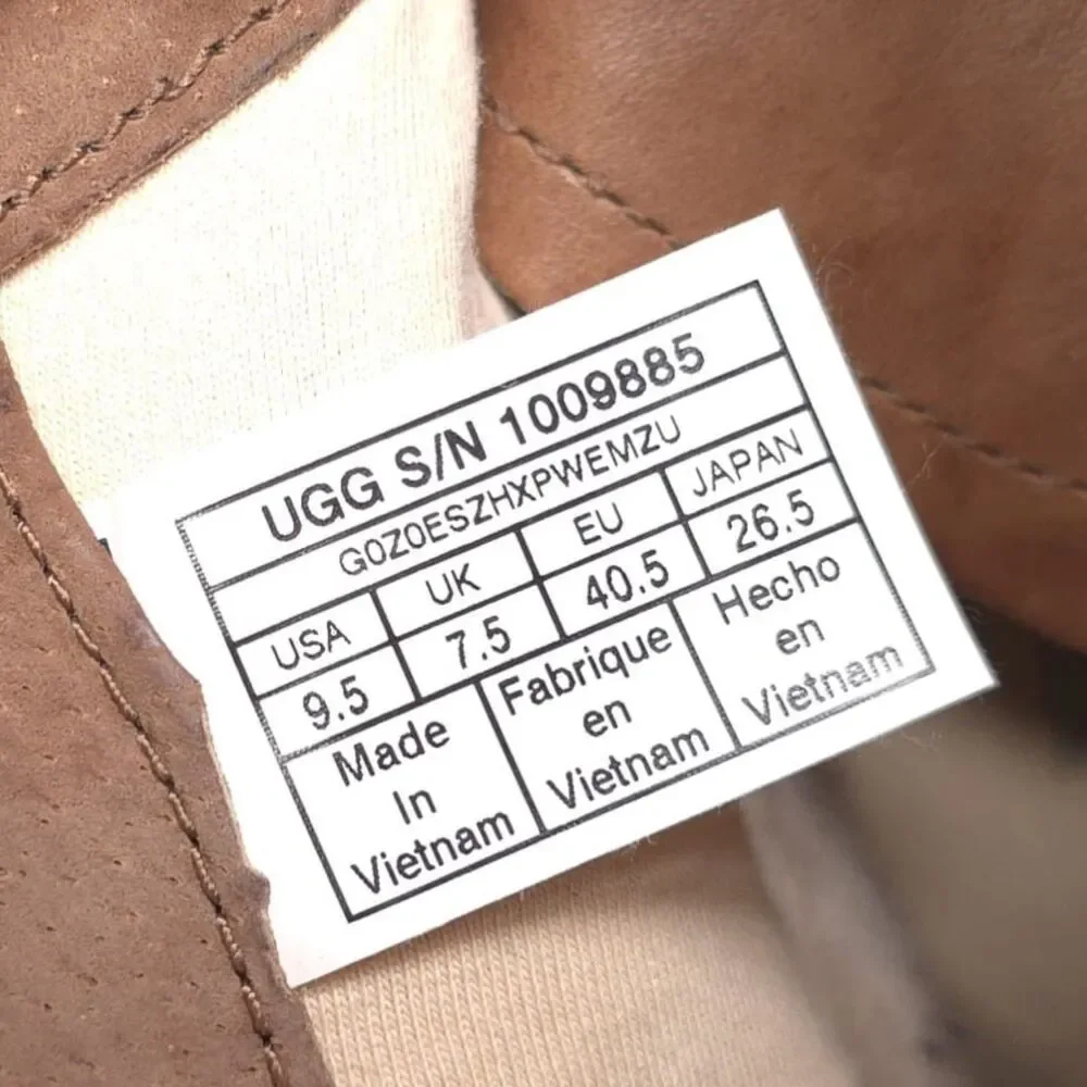 UGG Women's Sneakers 9.5 Brown‎ Leather High Top Tassel Zip Lace Up Casual